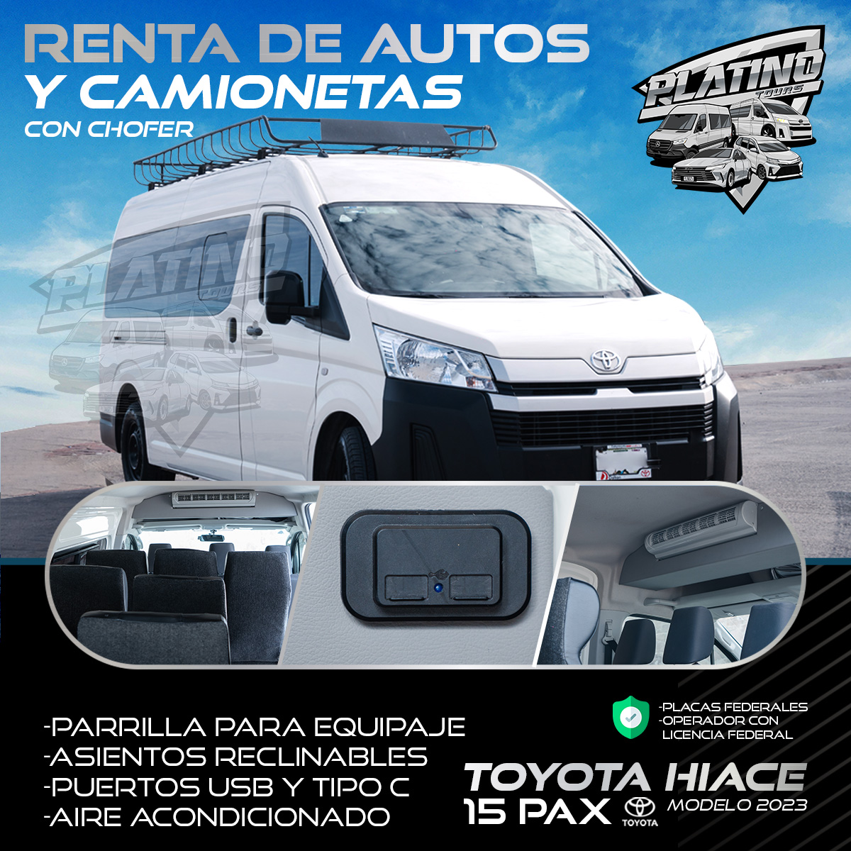 Toyota Hiace 15 pasajeros